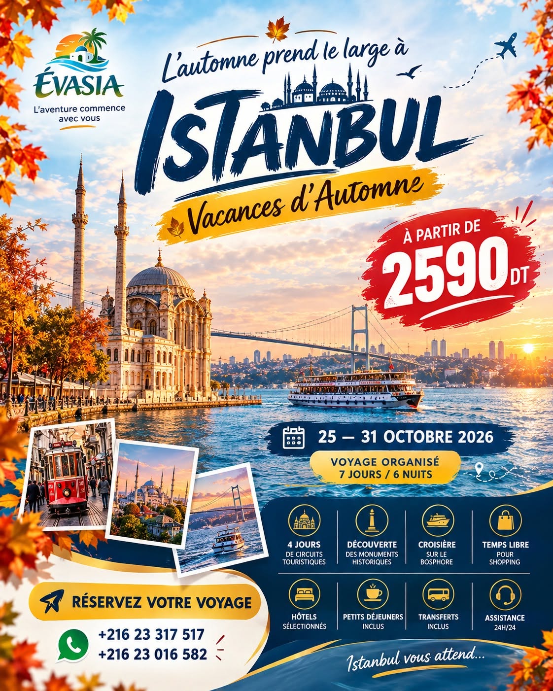 Istanbul vacances d'Automne 7 jours / 6 nuits